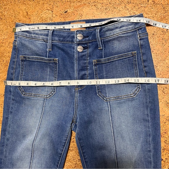 Driftwood Rosie Button-fly Pintuck Flare Jeans Sz 27 - Picture 12 of 15